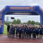 Beim landesweiten Schulsportfest mit Tiger Timi in München